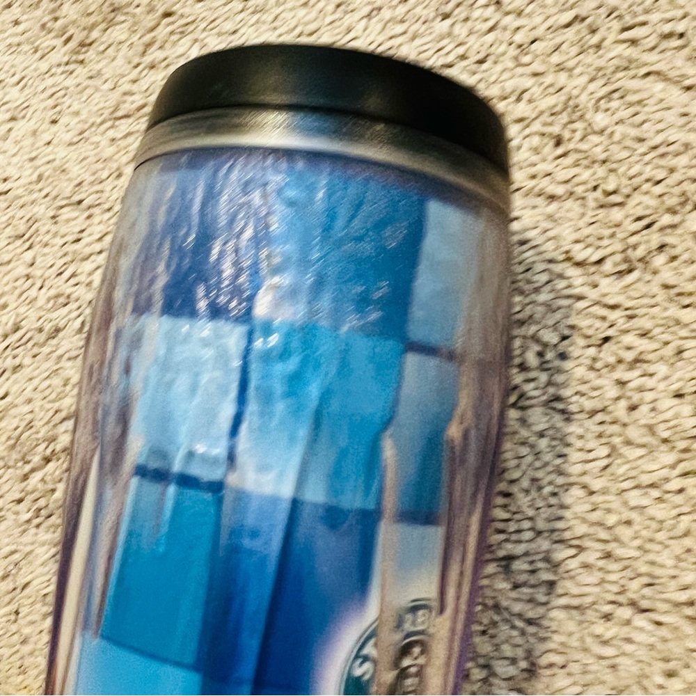 Starbucks Coffee Barista 2002 Blue Icicles Insulated Travel Mug Cup Tumbler 16oz - Picture 9 of 9